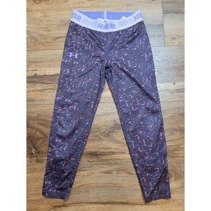 Under Armour Youth L Purple /Black  Pull On Leggings